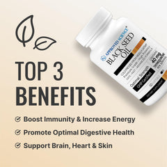 Approved Science Black Seed Oil softgels closeup emphasizes convenient daily use.