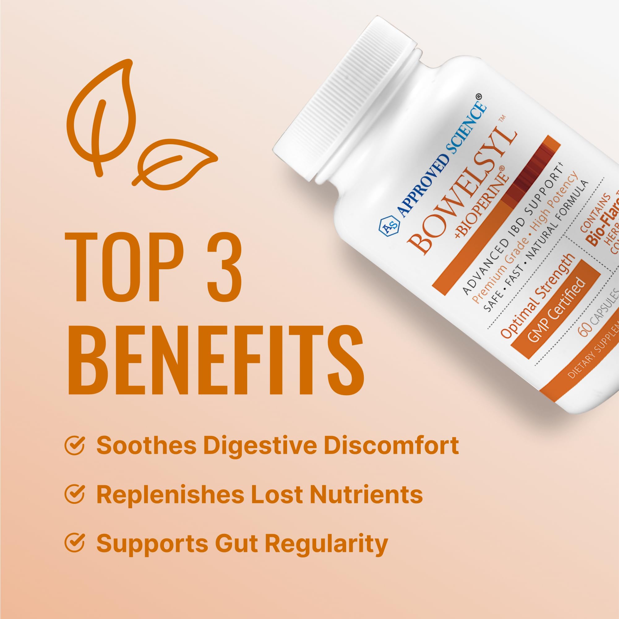 Bowelsyl capsules close-up highlighting minerals for energy and vitality.