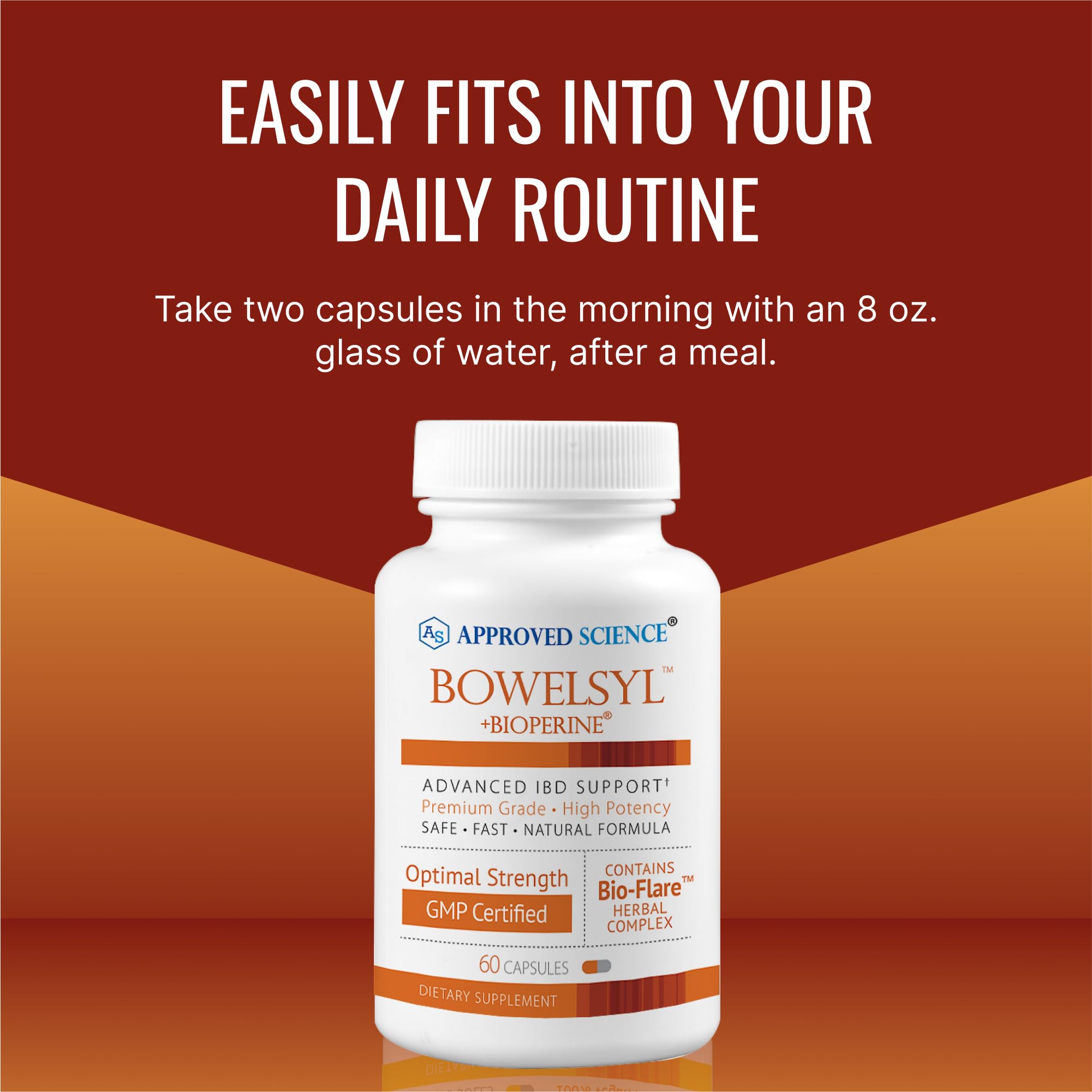 Bowelsyl ingredients showcase ginger, turmeric, boswellia for soothing colon support.