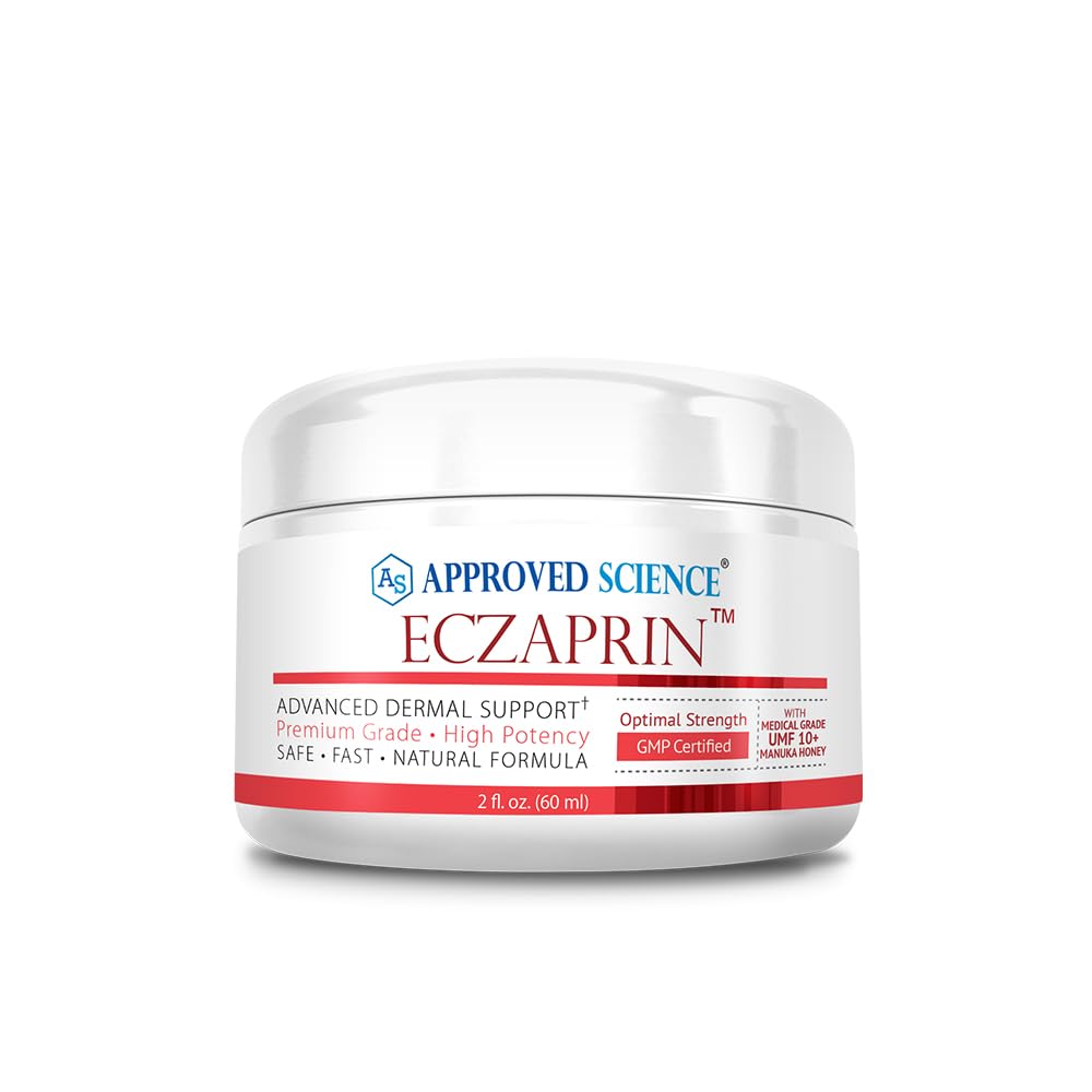Approved Science Eczaprin Balm bottle with Manuka honey UMF 10+ for daily skin moisture.