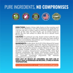 Approved Science Fungix nail care application demonstrates smoother, nourished nails.