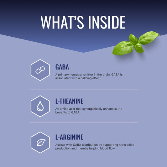 Close-up of the Approved Science GABA+ label highlighting the GABA content