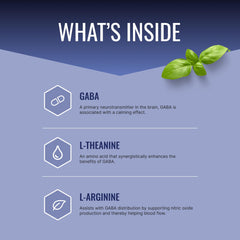 Close-up of the Approved Science GABA+ label highlighting the GABA content