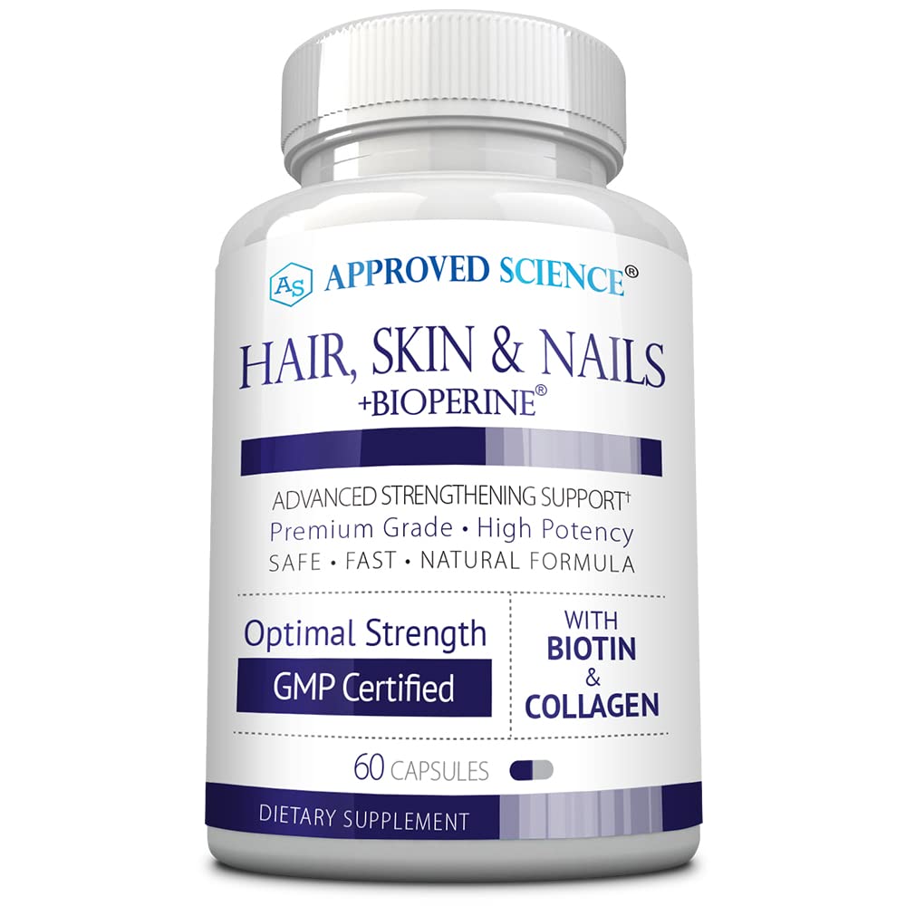 Approved Science Hair Skin Nails bottle front for daily beauty support.