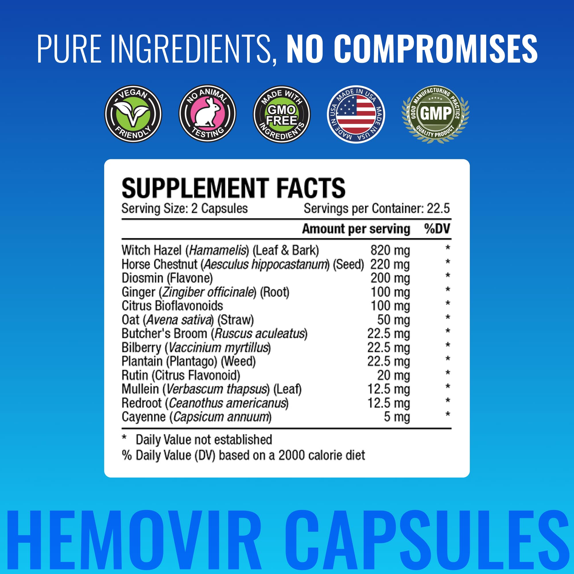 Approved Science Hemovir witch hazel hero highlights soothing properties for irritation.