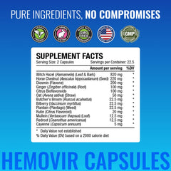 Approved Science Hemovir witch hazel hero highlights soothing properties for irritation.