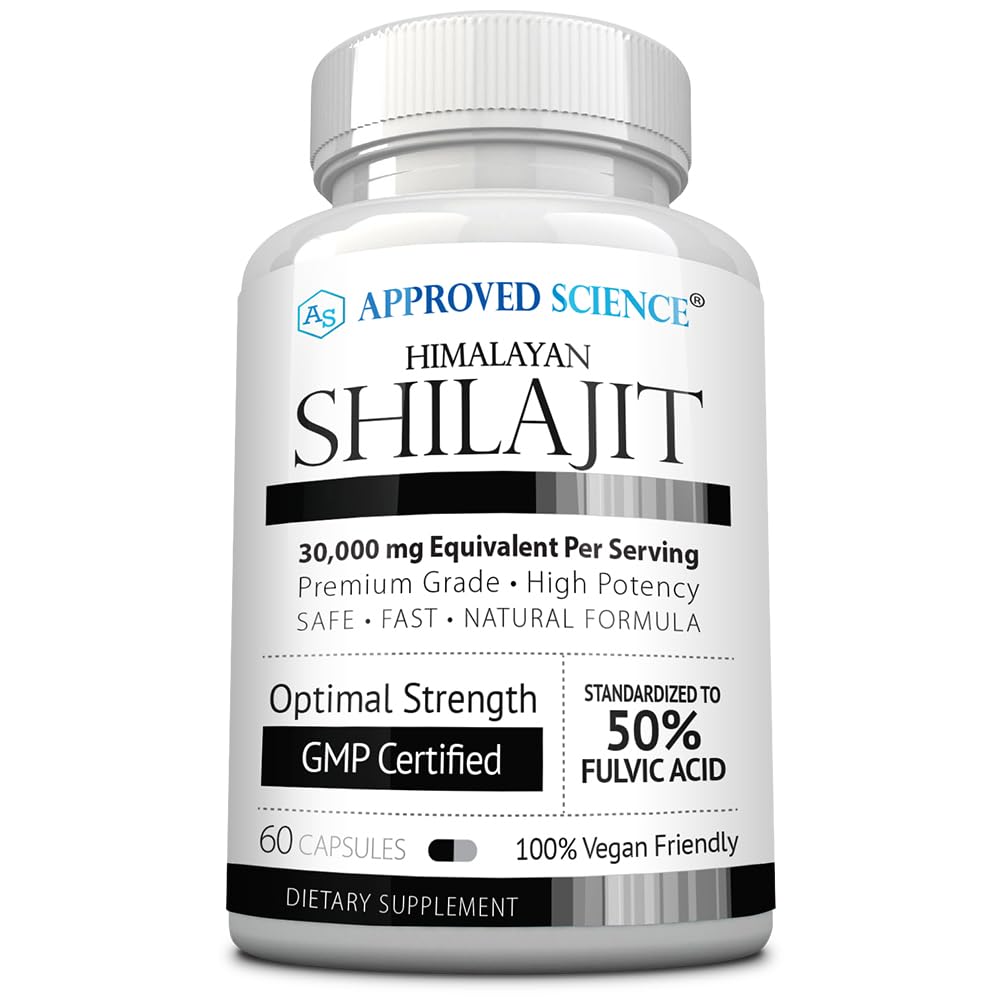 Approved Science Himalayan Shilajit bottle on desk promoting daily energy