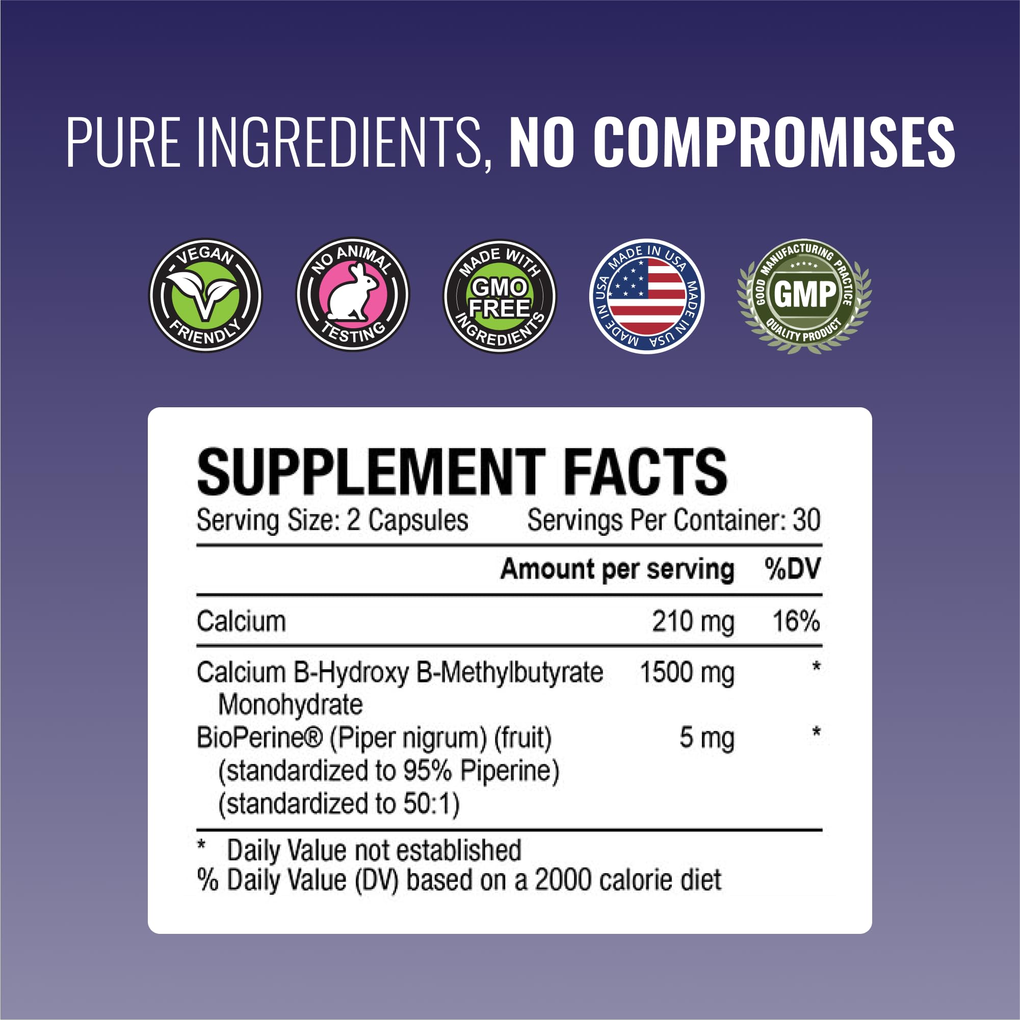 Approved Science HMB vegan capsules pack in a clean, allergen-conscious format