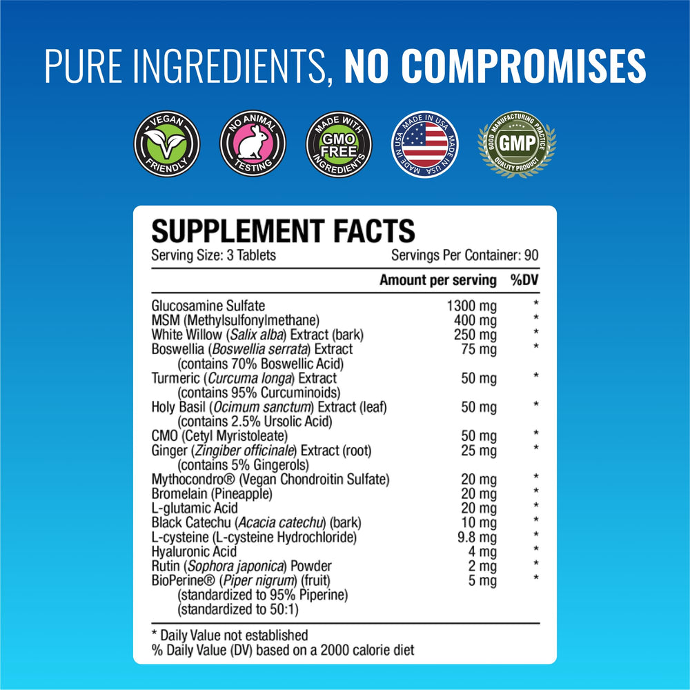Approved Science Jointprin vegan formulation with BioPerine for enhanced absorption.