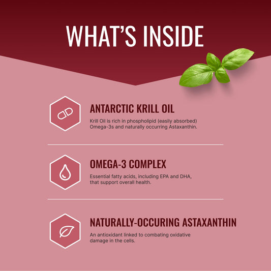 Approved Science Krill Oil capsules ready to take, delivering EPA and DHA for daily omega-3 intake.