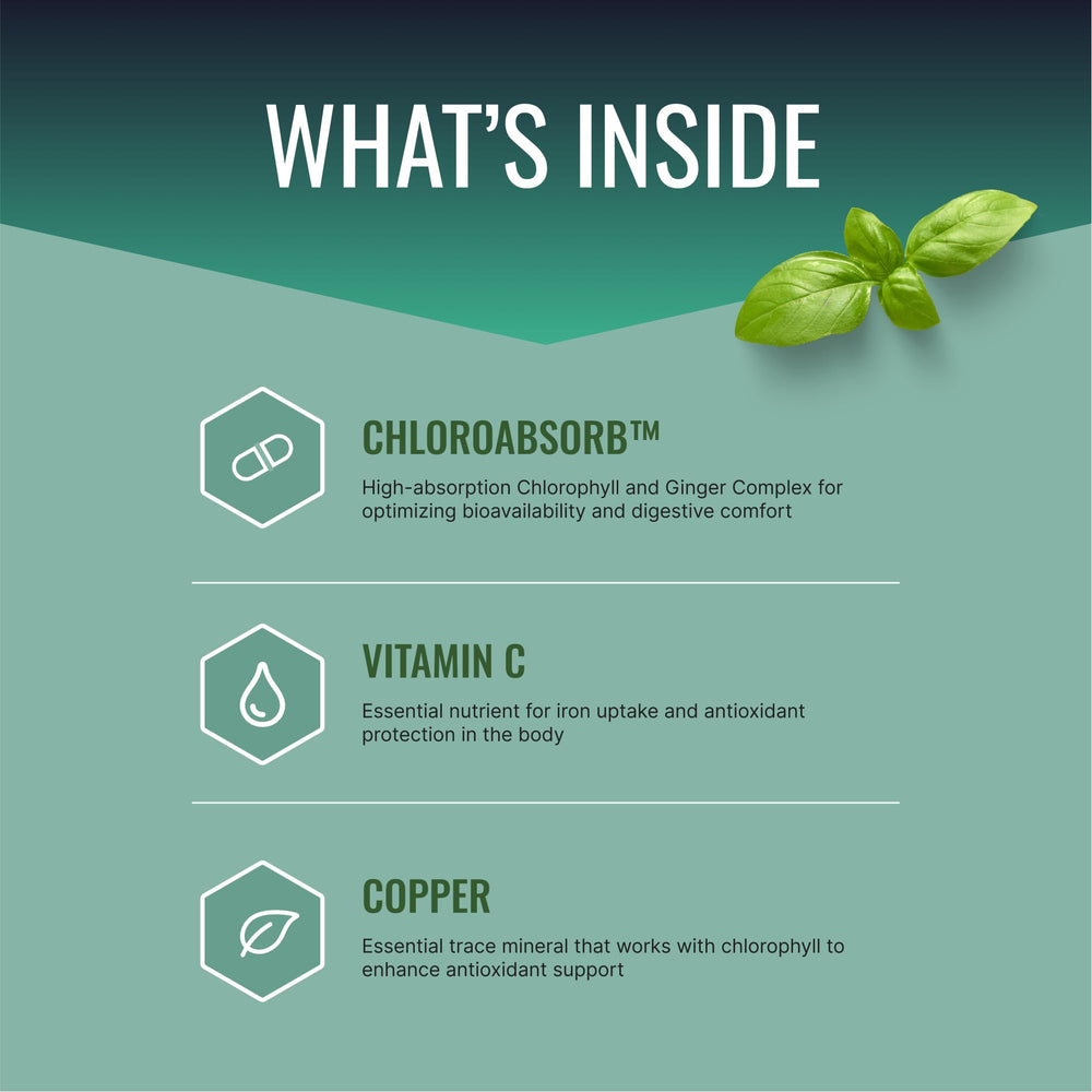 Approved Science Liquid Chlorophyll mint drops used in water for a refreshing boost.