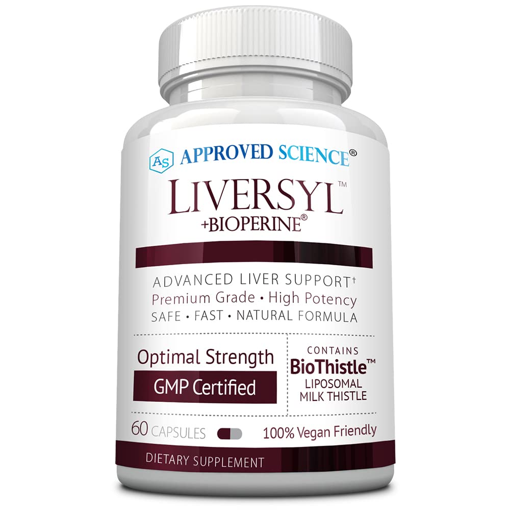 Approved Science Liversyl bottle front for daily liver support.