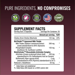 Approved Science Liversyl milk thistle blend indicating detoxification support