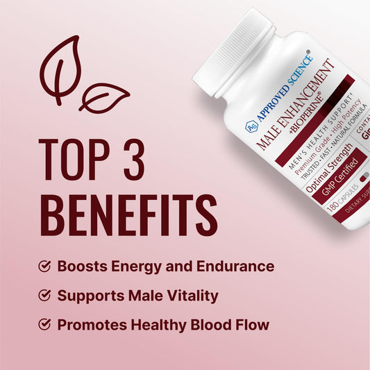 Approved Science capsules close-up highlighting vegan formula for stamina.