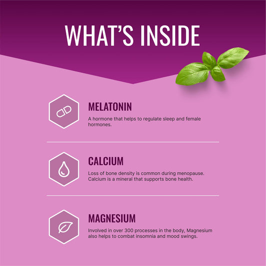 Approved Science Menoprin PM bottle back showing ingredients and dosage