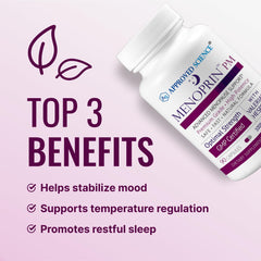 Approved Science Menoprin PM label front highlights valerian root and melatonin