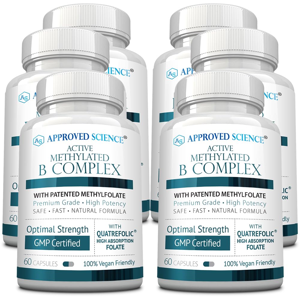 Approved Science Methylated B Complex bottle front shows full-spectrum B vitamins for daily support