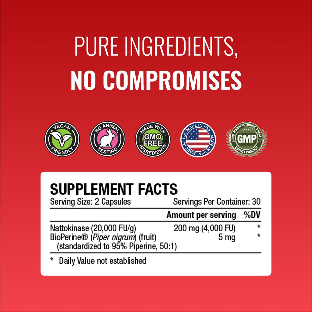 Approved Science nattokinase one month supply package.