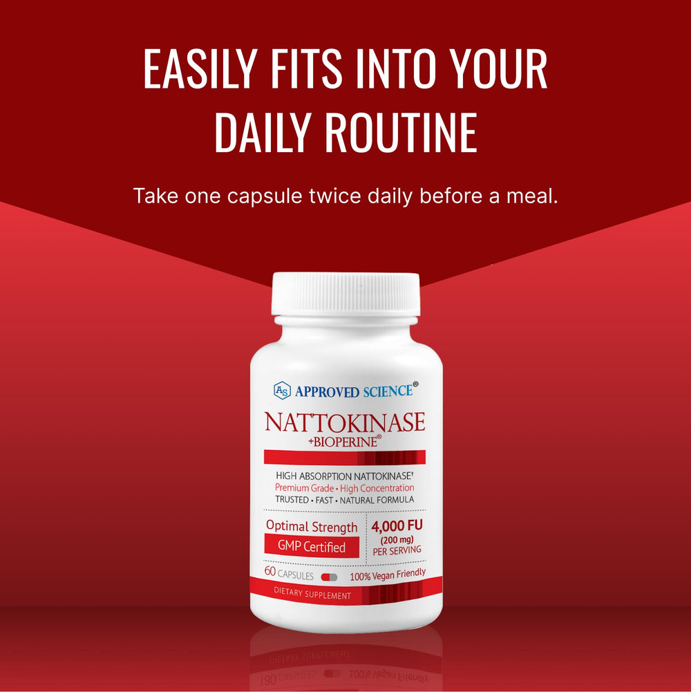 Approved Science nattokinase third-party tested for purity and potency.