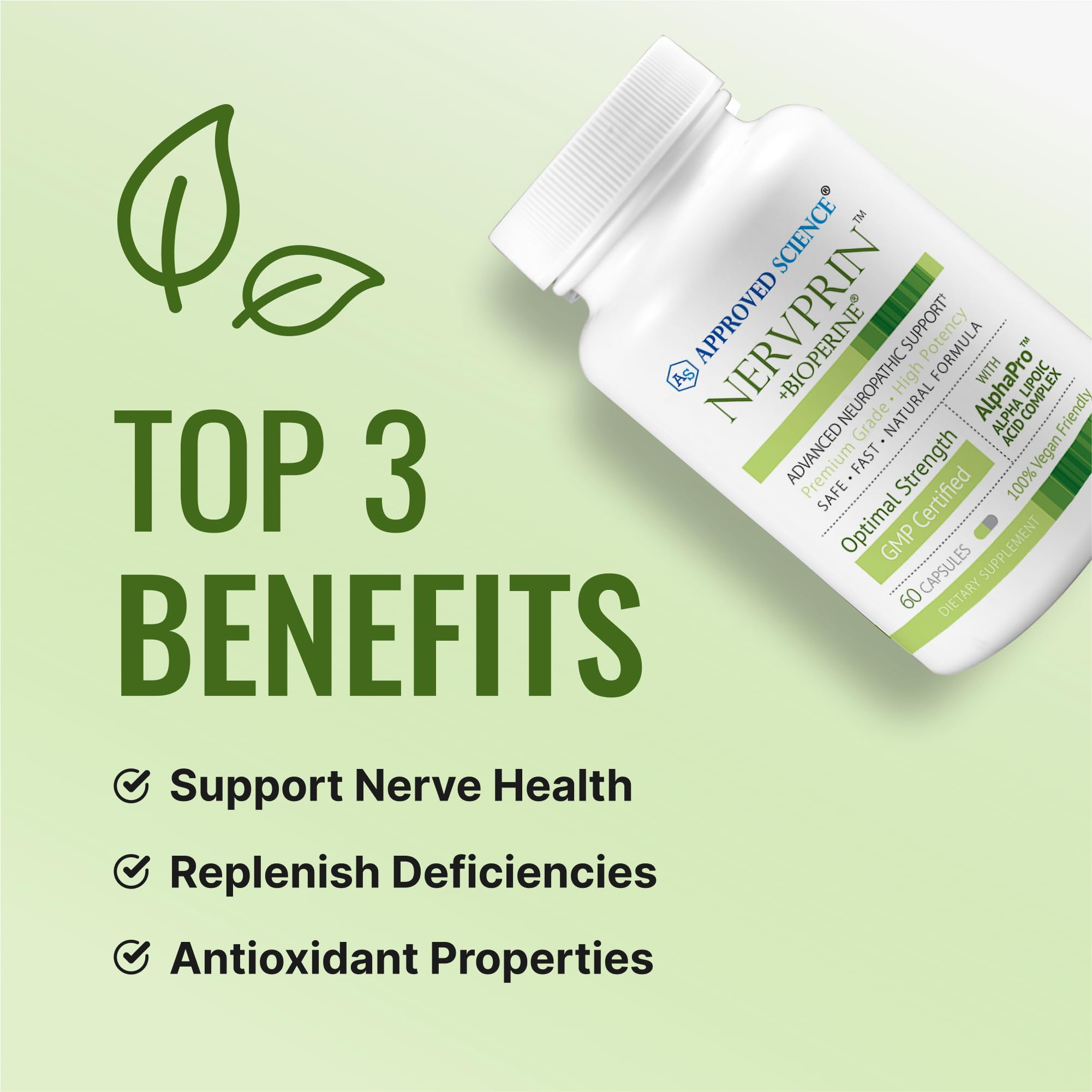 Capsules of Nervprin ready for daily use, showcasing size and consistency.
