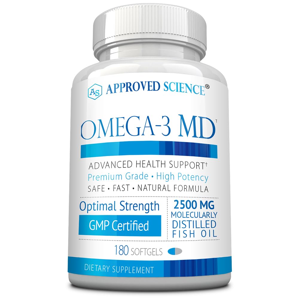 Approved Science Omega-3MD bottle front signaling cognitive support potential