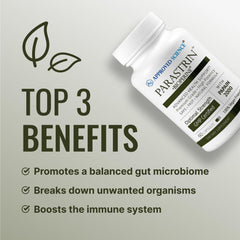 Approved Science Parastrin capsule closeup shows vegan capsules.