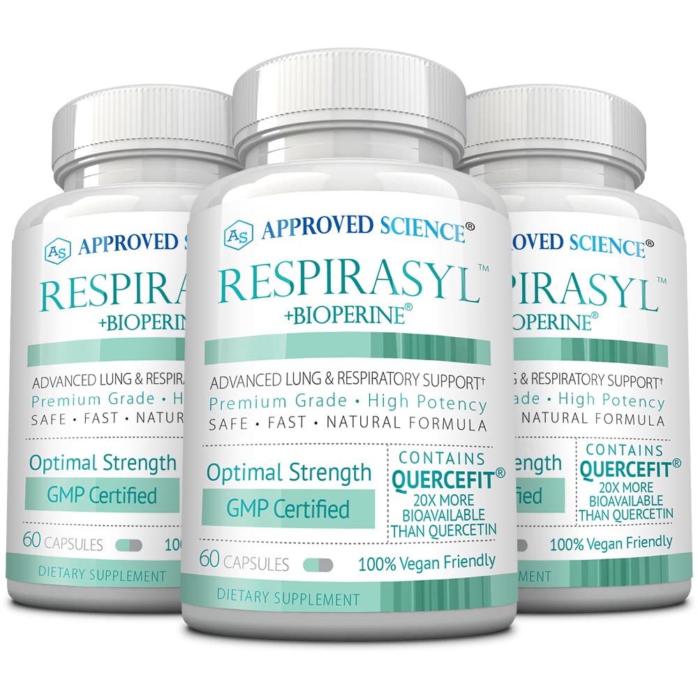 Approved Science Respirasyl bottle showing packaging for daily respiratory support.