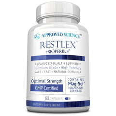Approved Science Restlex bottle for simple nightly supplementation promoting calm evenings.