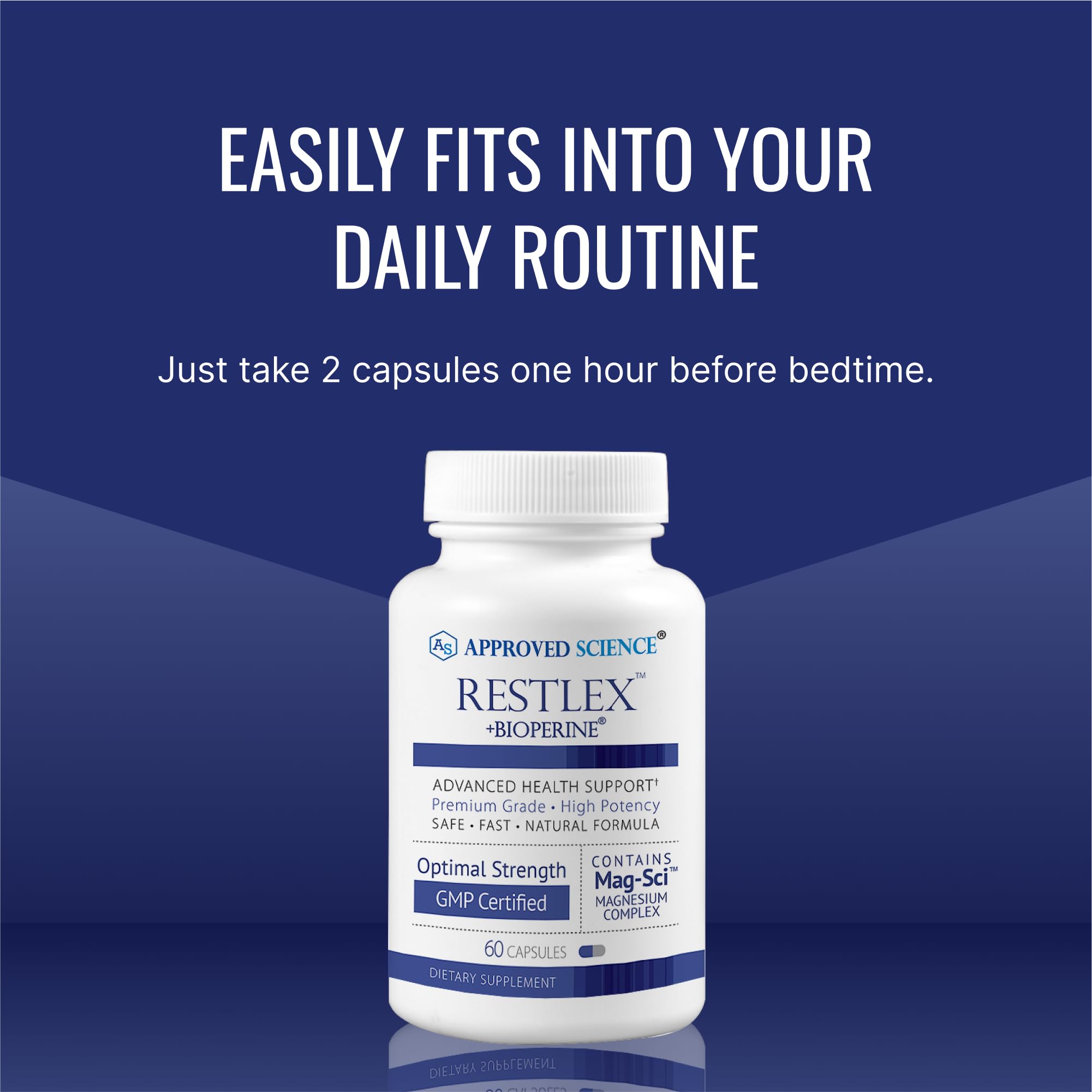 Approved Science Restlex daily-use shot shows easy routine integration.