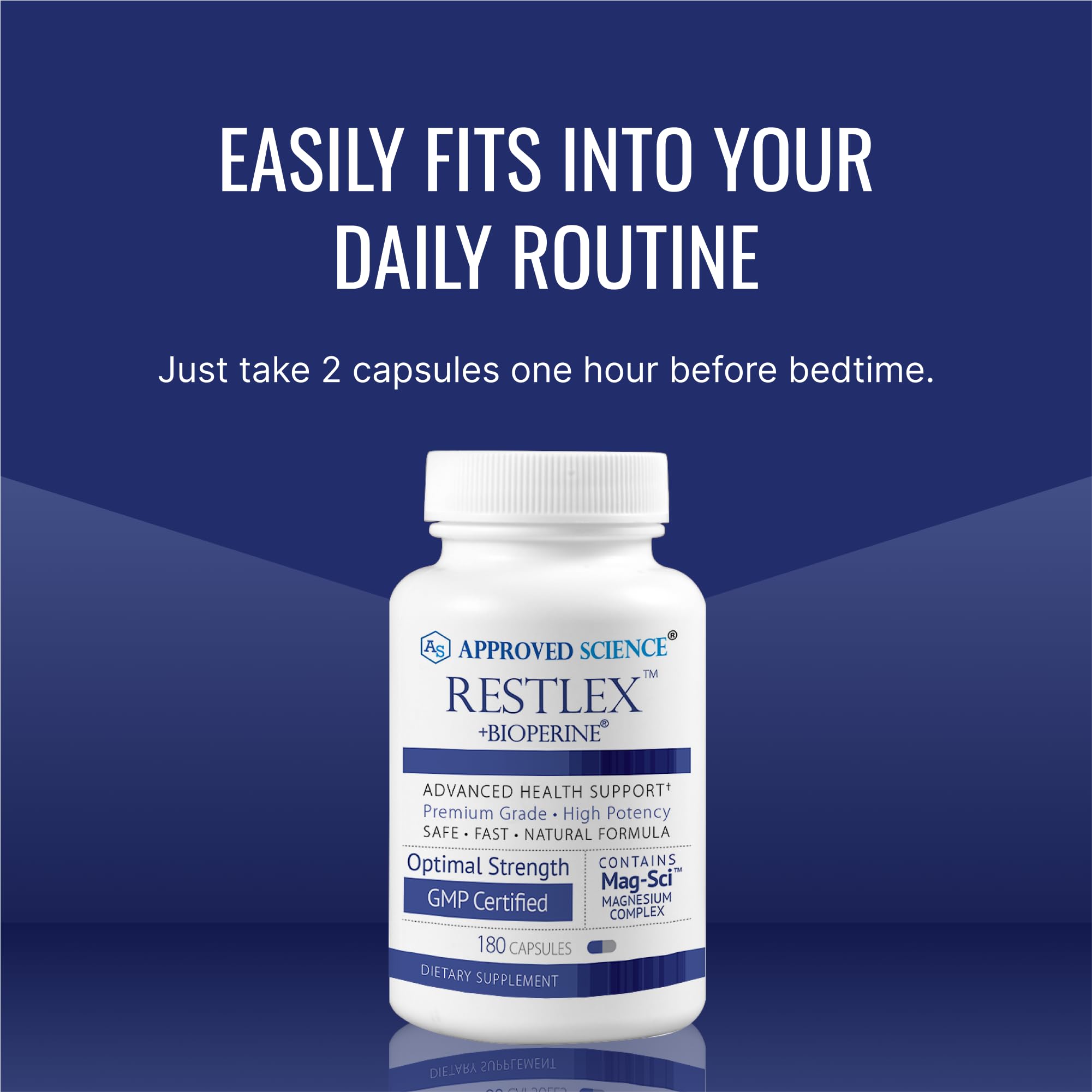 Restlex used in an evening routine for relaxed mood and focus.