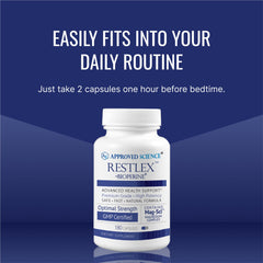 Restlex used in an evening routine for relaxed mood and focus.