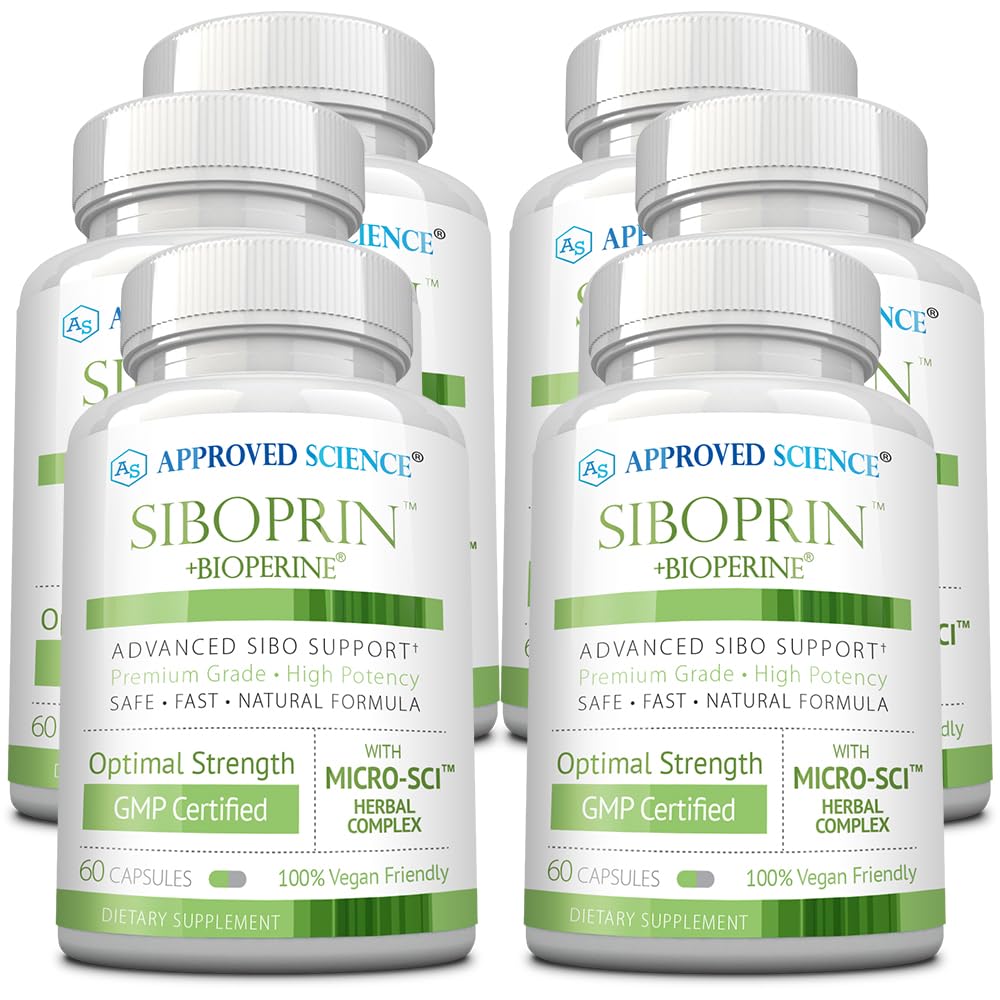 Approved Science Siboprin bottle front promotes gut balance and daily wellness