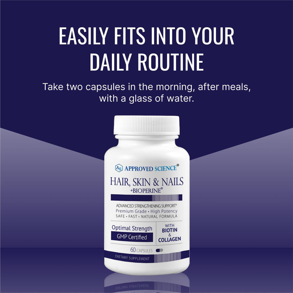 Approved Science supplement pour-into-hand demonstrates simple serving on the go.