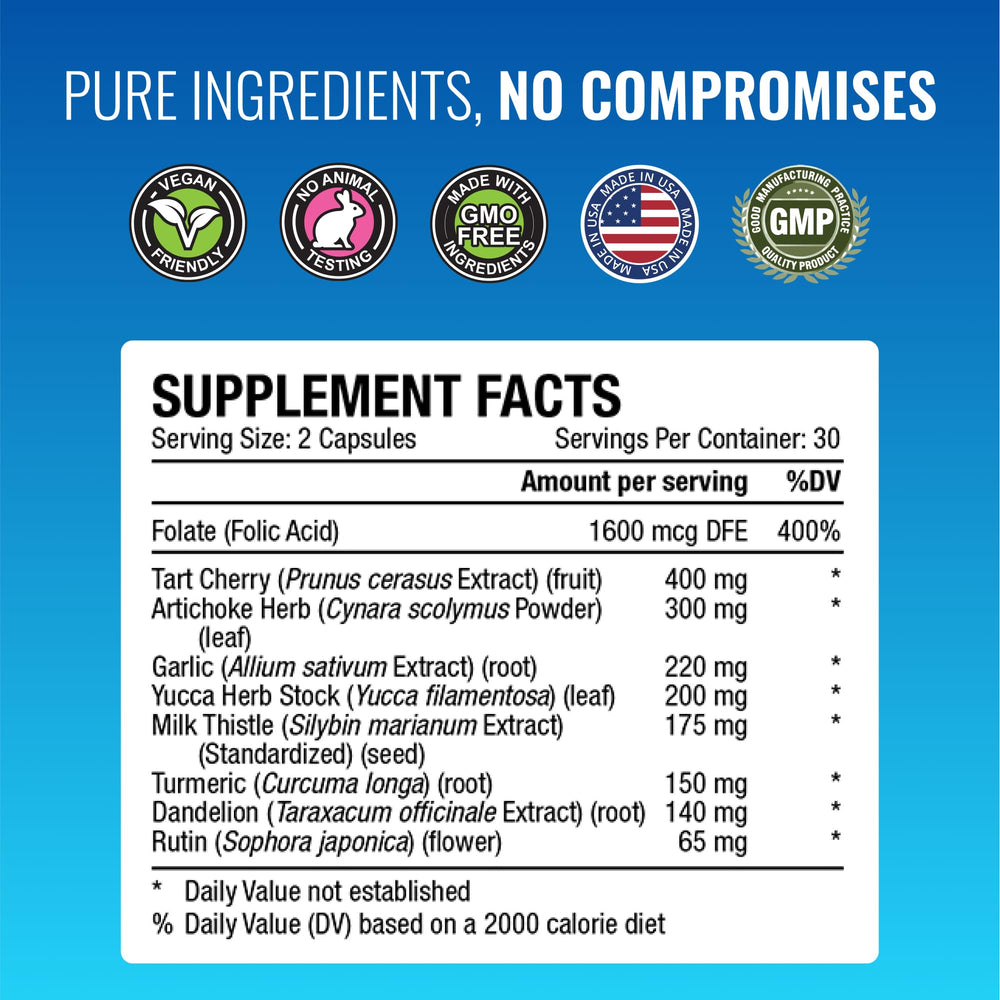 Approved Science Uric Acid Flush 60 capsules bottle representing a one-month supply