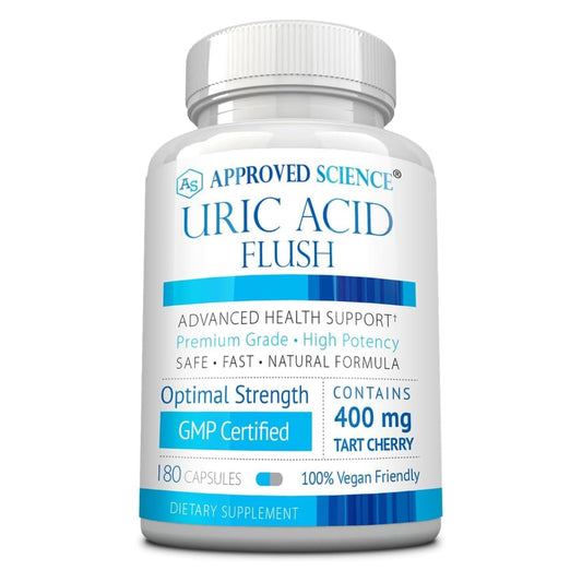Approved Science Uric Acid Flush bottle for daily joint support and wellness