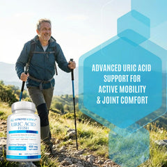Approved Science Uric Acid Flush capsules close-up, vegan formula for joint mobility