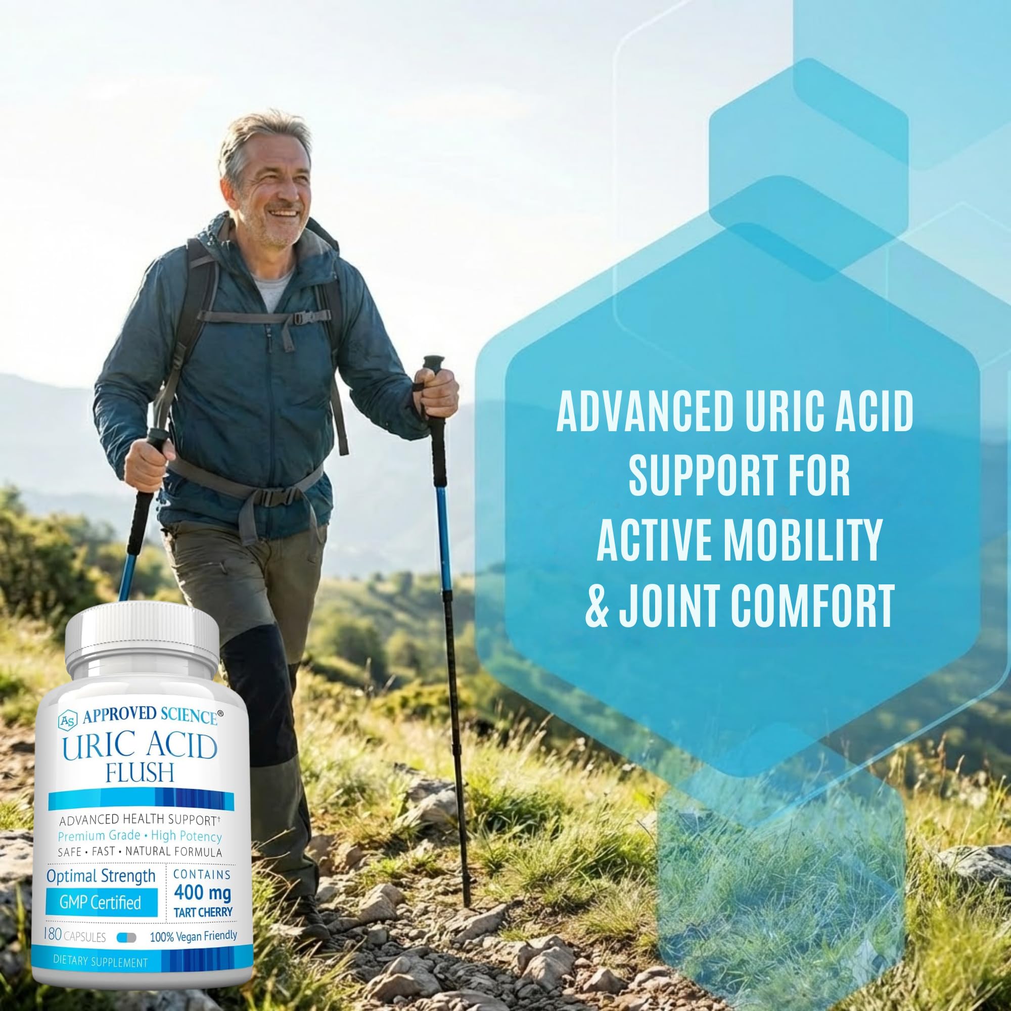 Approved Science Uric Acid Flush capsules easy daily use for mobility