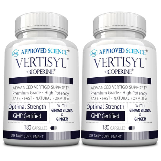 Approved Science VertiSyl bottle side view for daily balance support.