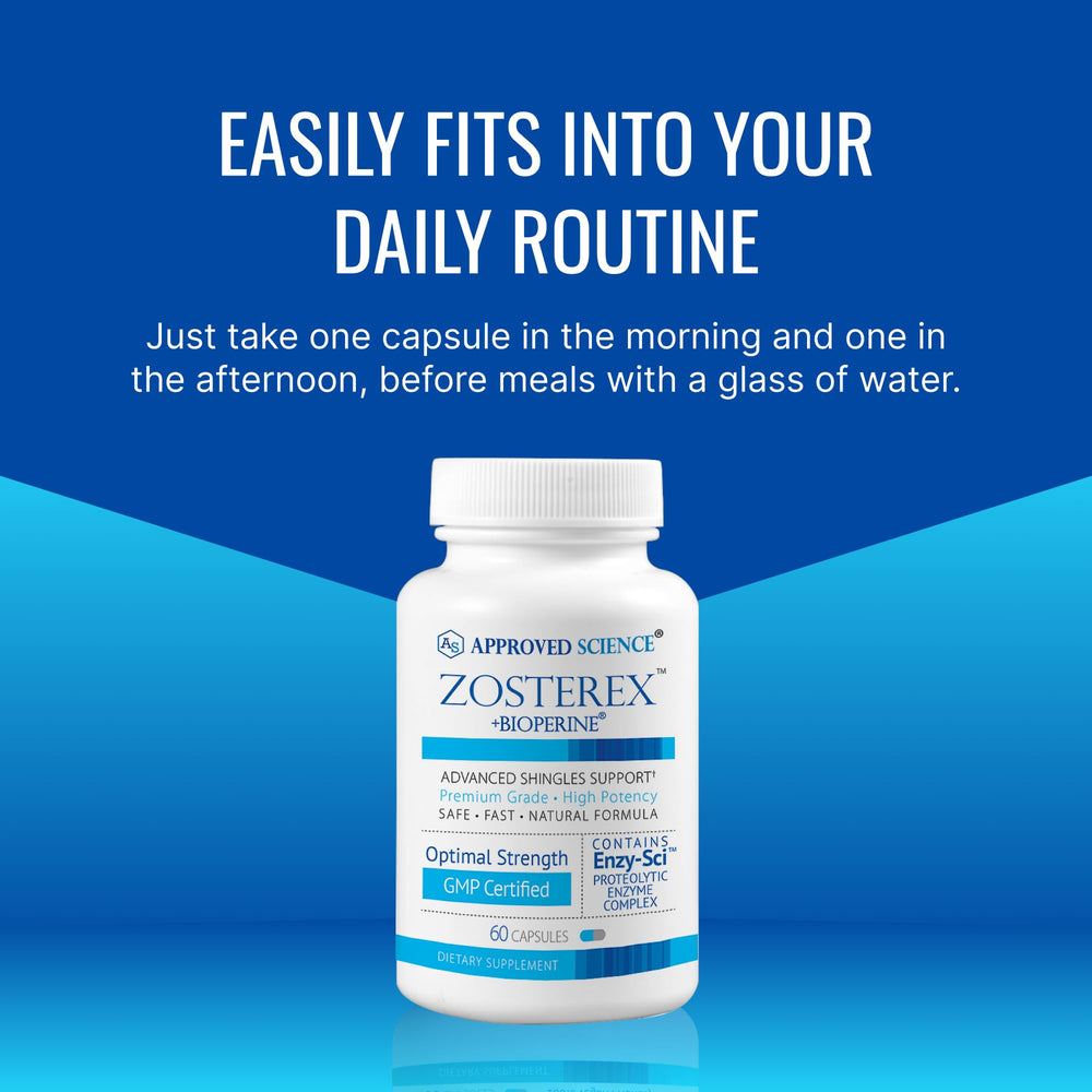 Zosterex Bioperine badge suggests enhanced absorption for better uptake.