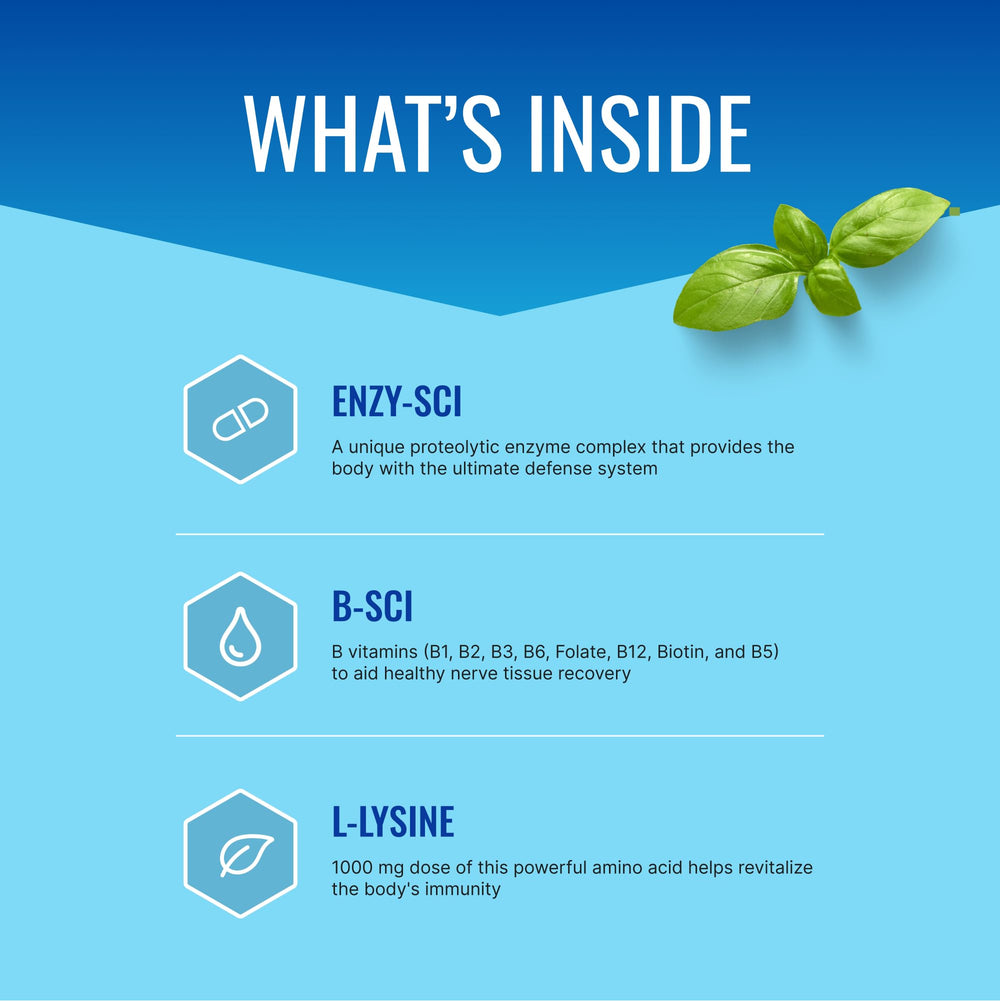 Approved Science Zosterex capsules closeup showing 1000 mg L-Lysine per serving