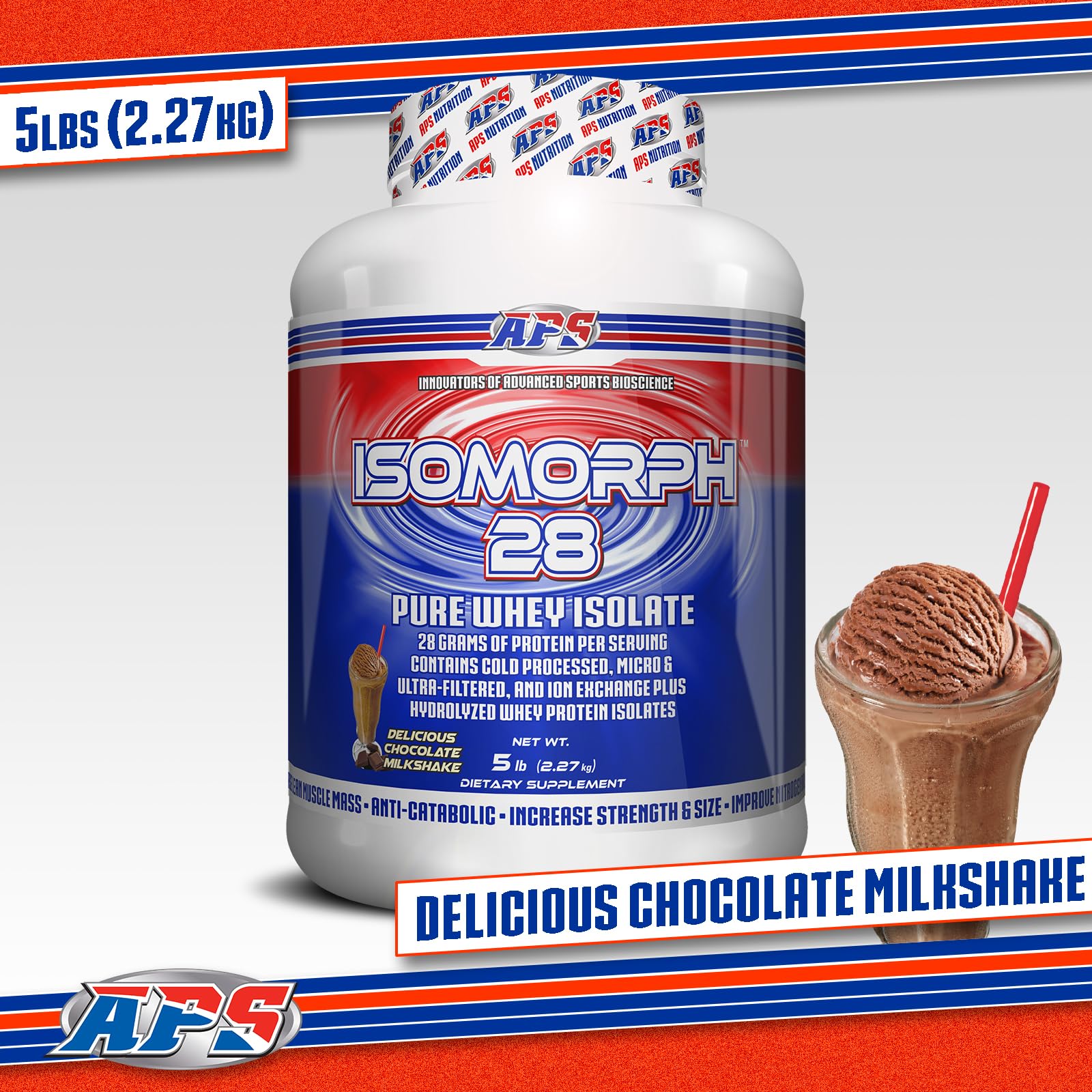 Close-up of Isomorph 28 powder texture emphasizing low carbs and clean profile.