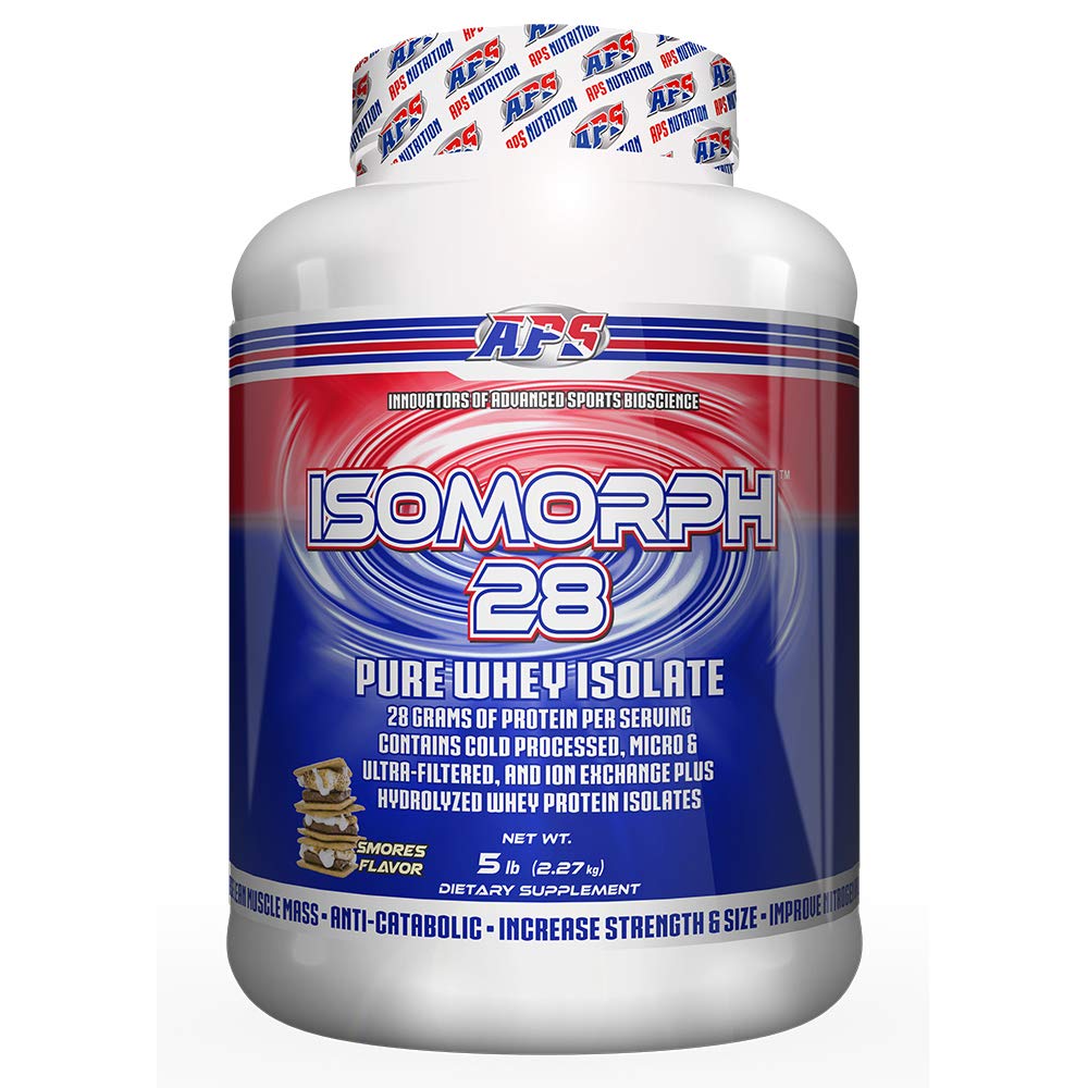 APS Nutrition Isomorph 28 bottle front highlighting a high-protein formula for post-workout fueling