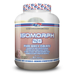 APS Nutrition IsoMorph 28 Neapolitan jar offers quick protein boost.