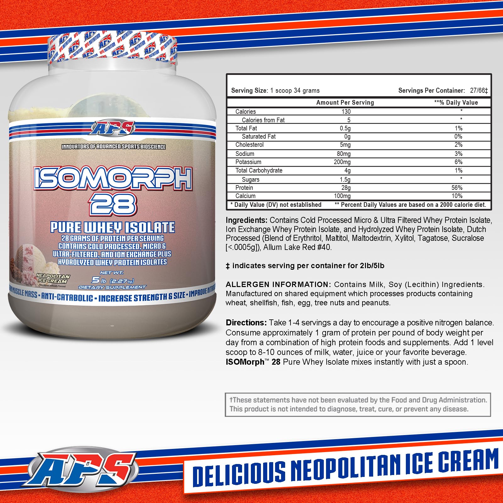 Isomorph 28 scoop in Neapolitan flavor for fast absorption.