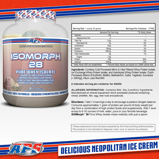 Isomorph 28 scoop in Neapolitan flavor for fast absorption.