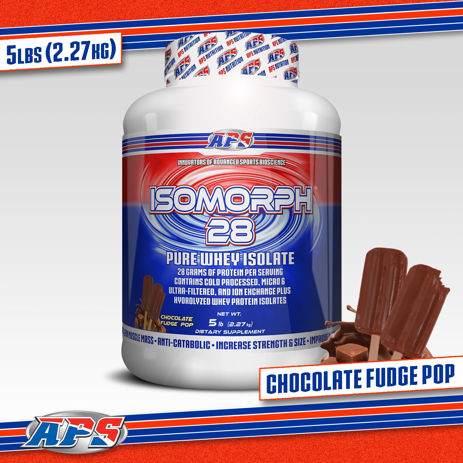 APS Nutrition Isomorph 28 shaker with prepared shake, ideal for quick nutrition.