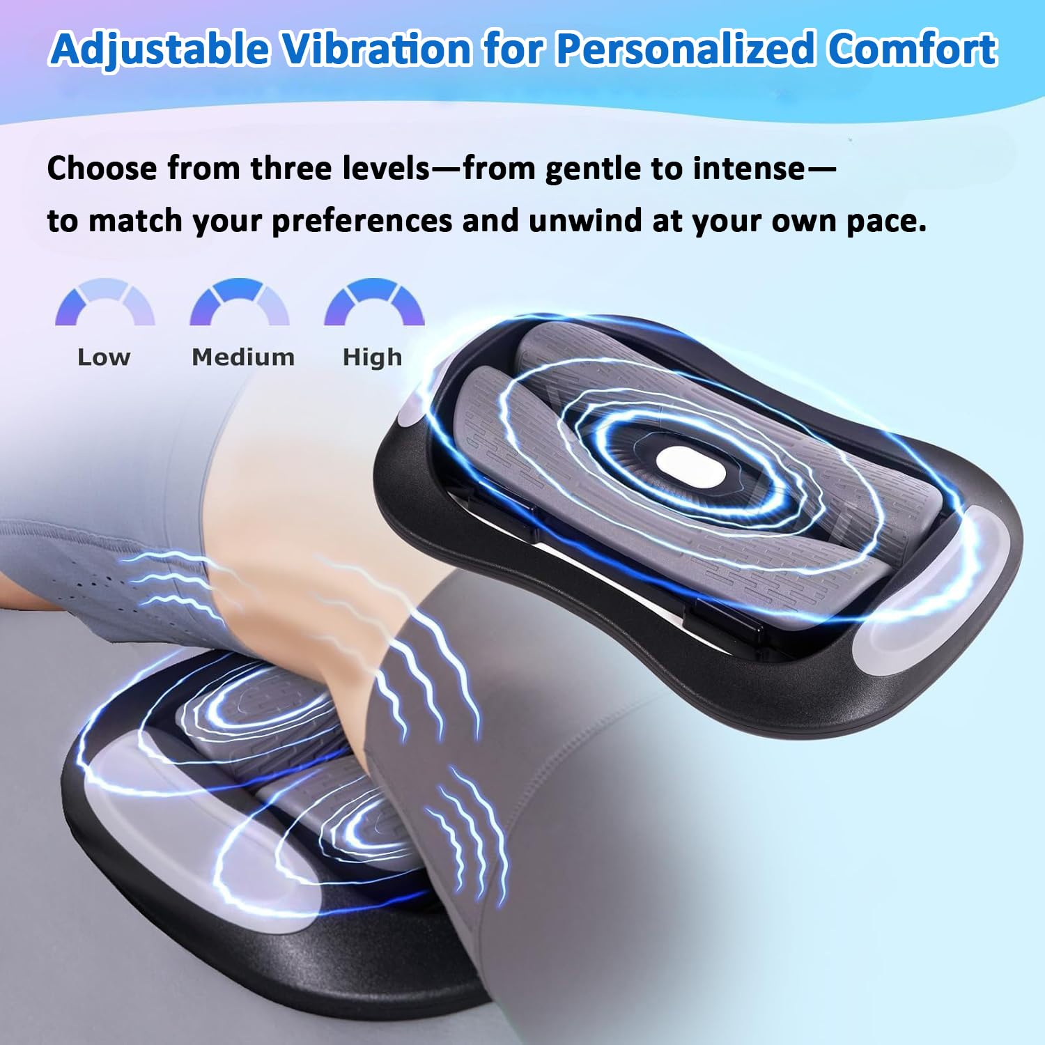 Aptin heated back massager with a slim ergonomic profile for home or office use.