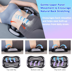 Aptin back massager offers three vibration intensities for customizable soothing sensations.