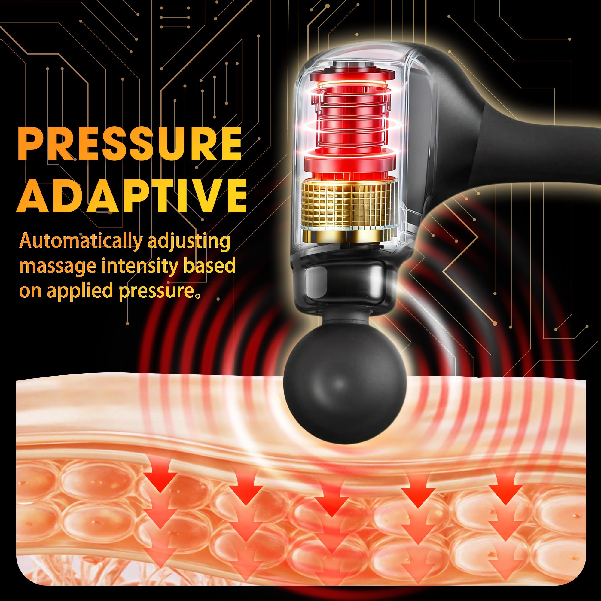 APXPF massage gun silent motor delivers deep relief without disturbing others.