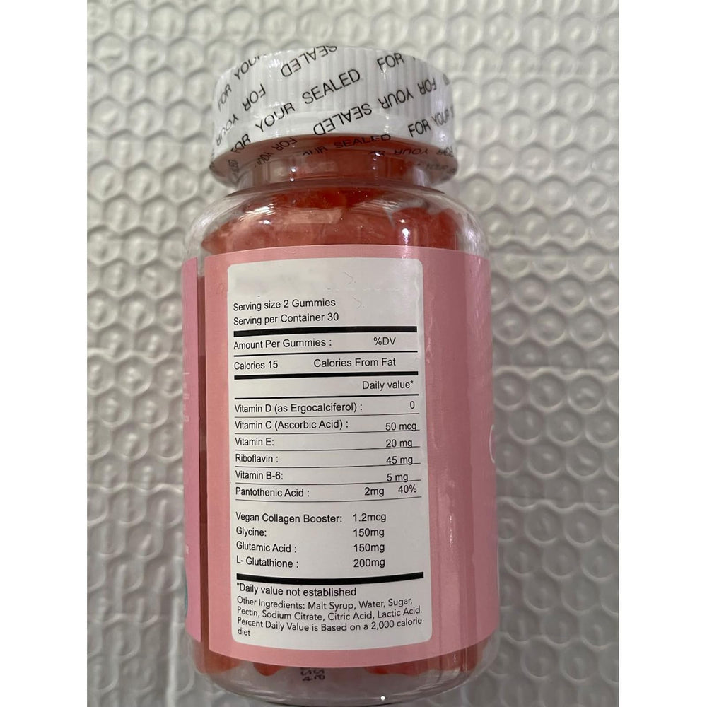 AQILUN Collagen Gummies highlighting natural ingredients for skin, hair, and nails.